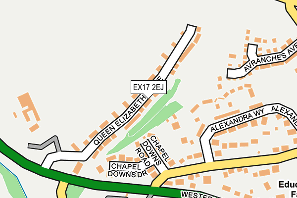 EX17 2EJ map - OS OpenMap – Local (Ordnance Survey)