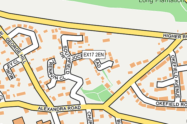 EX17 2EN map - OS OpenMap – Local (Ordnance Survey)