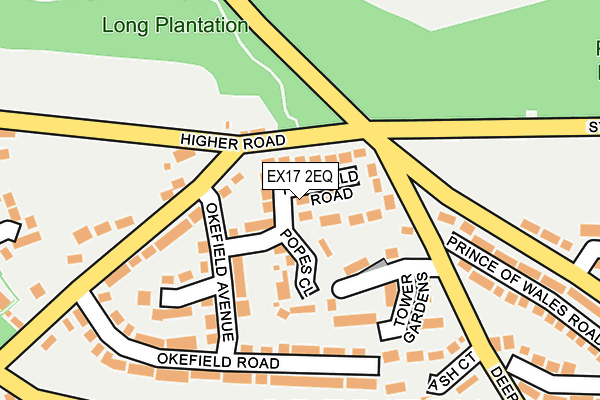 EX17 2EQ map - OS OpenMap – Local (Ordnance Survey)