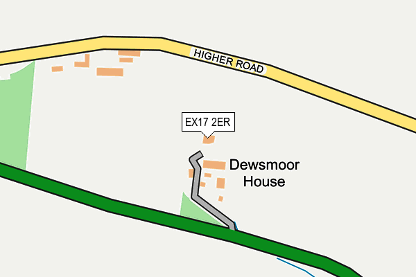 EX17 2ER map - OS OpenMap – Local (Ordnance Survey)