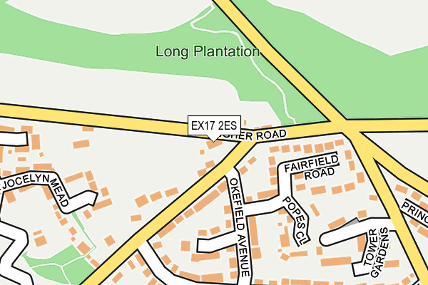 EX17 2ES map - OS OpenMap – Local (Ordnance Survey)