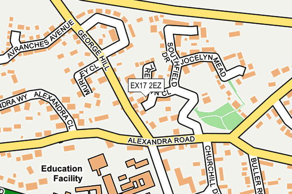EX17 2EZ map - OS OpenMap – Local (Ordnance Survey)