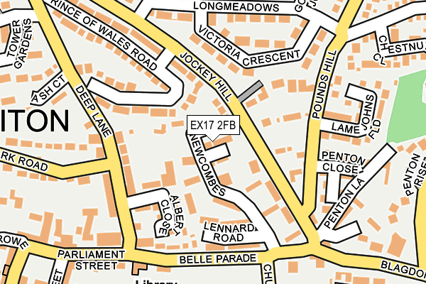 EX17 2FB map - OS OpenMap – Local (Ordnance Survey)