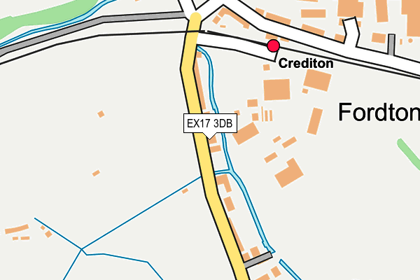 EX17 3DB map - OS OpenMap – Local (Ordnance Survey)