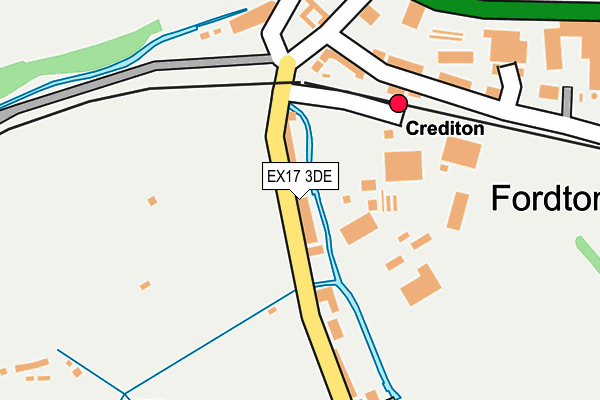 EX17 3DE map - OS OpenMap – Local (Ordnance Survey)