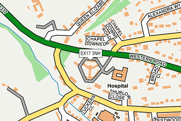 EX17 3NH map - OS OpenMap – Local (Ordnance Survey)