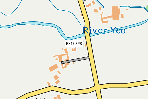 EX17 3PS map - OS OpenMap – Local (Ordnance Survey)