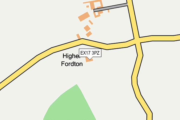 EX17 3PZ map - OS OpenMap – Local (Ordnance Survey)