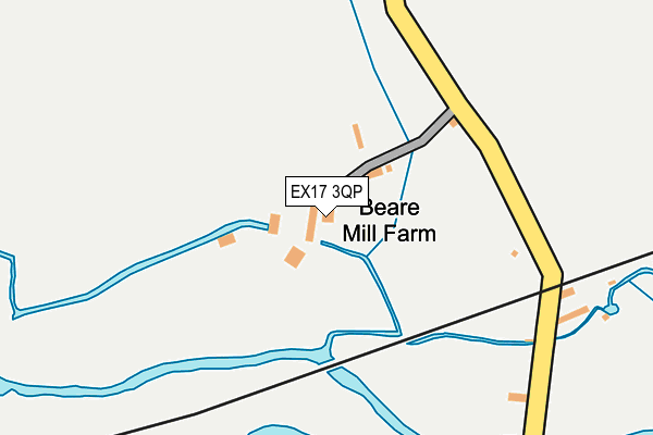 EX17 3QP map - OS OpenMap – Local (Ordnance Survey)