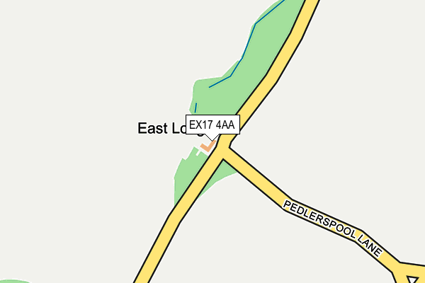 EX17 4AA map - OS OpenMap – Local (Ordnance Survey)