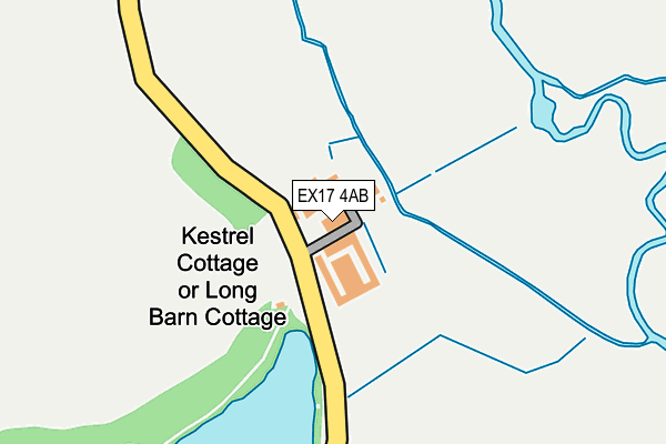 EX17 4AB map - OS OpenMap – Local (Ordnance Survey)