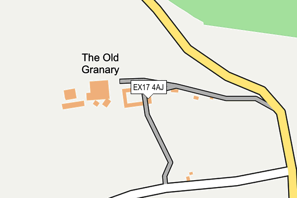 EX17 4AJ map - OS OpenMap – Local (Ordnance Survey)