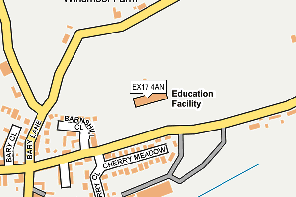 EX17 4AN map - OS OpenMap – Local (Ordnance Survey)