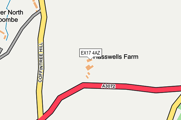 EX17 4AZ map - OS OpenMap – Local (Ordnance Survey)