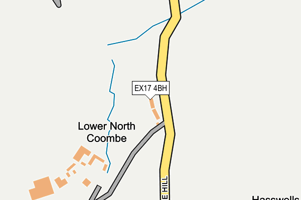 EX17 4BH map - OS OpenMap – Local (Ordnance Survey)