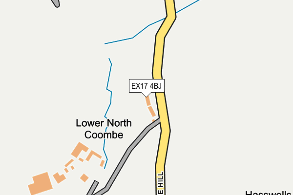 EX17 4BJ map - OS OpenMap – Local (Ordnance Survey)