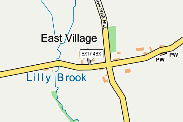 EX17 4BX map - OS OpenMap – Local (Ordnance Survey)