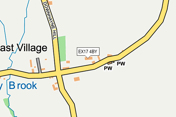 EX17 4BY map - OS OpenMap – Local (Ordnance Survey)