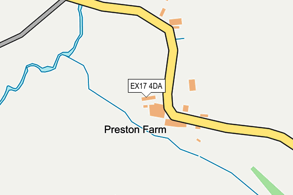 EX17 4DA map - OS OpenMap – Local (Ordnance Survey)