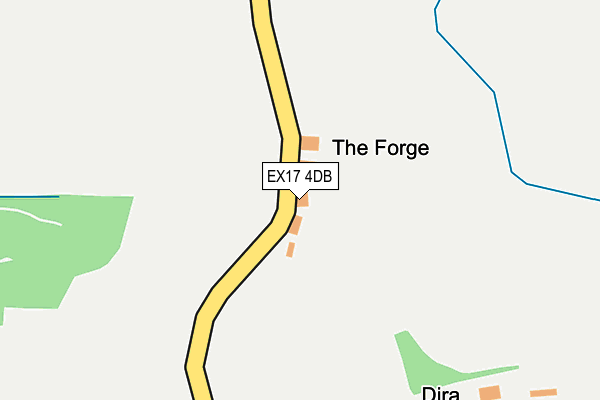 EX17 4DB map - OS OpenMap – Local (Ordnance Survey)