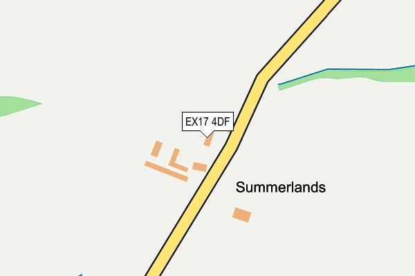 EX17 4DF map - OS OpenMap – Local (Ordnance Survey)