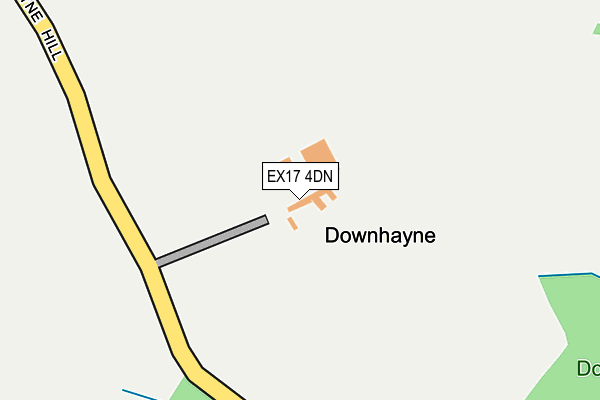 EX17 4DN map - OS OpenMap – Local (Ordnance Survey)