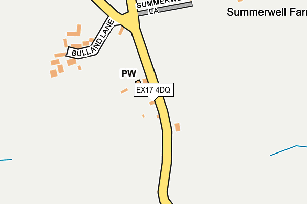 EX17 4DQ map - OS OpenMap – Local (Ordnance Survey)