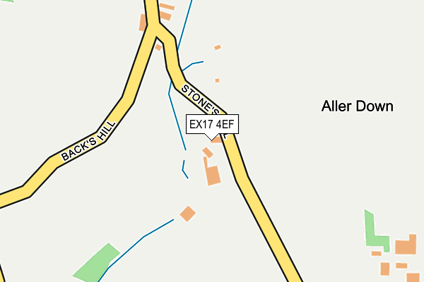 EX17 4EF map - OS OpenMap – Local (Ordnance Survey)