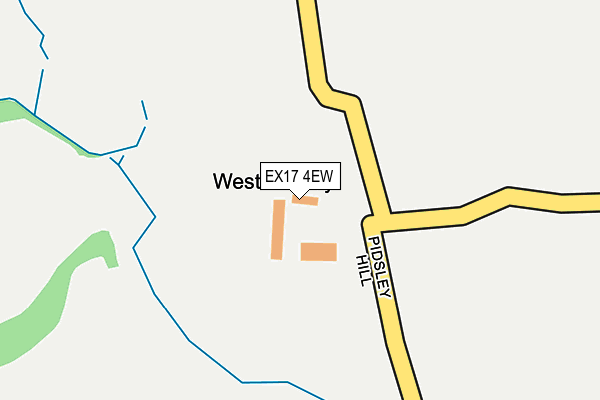 EX17 4EW map - OS OpenMap – Local (Ordnance Survey)