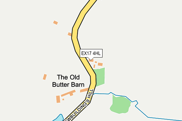 EX17 4HL map - OS OpenMap – Local (Ordnance Survey)