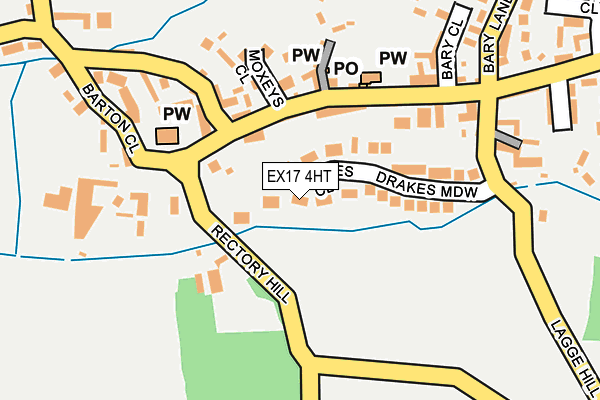 EX17 4HT map - OS OpenMap – Local (Ordnance Survey)