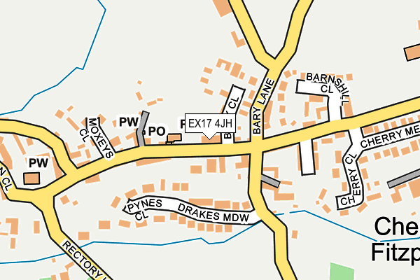 EX17 4JH map - OS OpenMap – Local (Ordnance Survey)