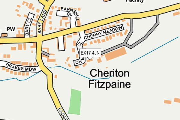 EX17 4JN map - OS OpenMap – Local (Ordnance Survey)