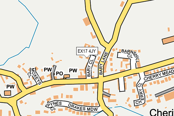 EX17 4JY map - OS OpenMap – Local (Ordnance Survey)