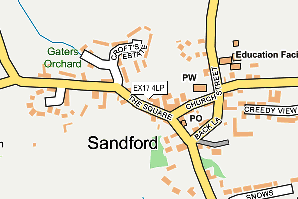 EX17 4LP map - OS OpenMap – Local (Ordnance Survey)