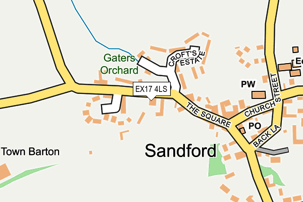 EX17 4LS map - OS OpenMap – Local (Ordnance Survey)