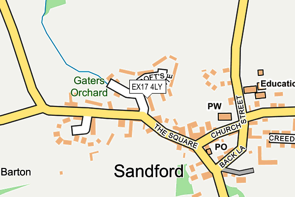 EX17 4LY map - OS OpenMap – Local (Ordnance Survey)