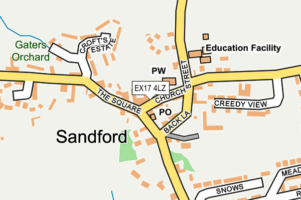 EX17 4LZ map - OS OpenMap – Local (Ordnance Survey)