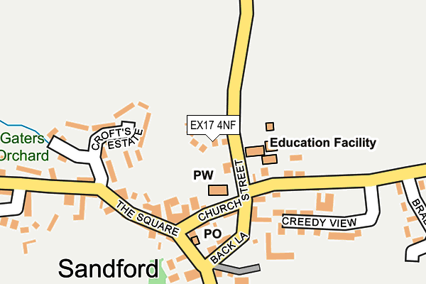 EX17 4NF map - OS OpenMap – Local (Ordnance Survey)