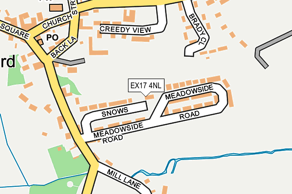 EX17 4NL map - OS OpenMap – Local (Ordnance Survey)