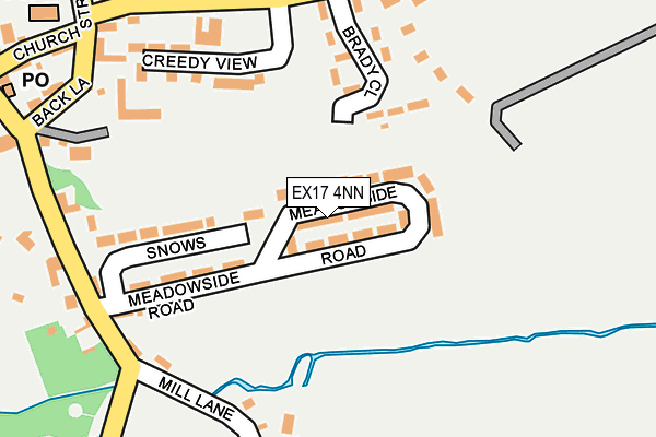 EX17 4NN map - OS OpenMap – Local (Ordnance Survey)