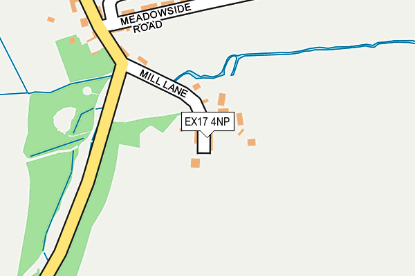 EX17 4NP map - OS OpenMap – Local (Ordnance Survey)
