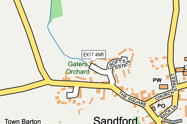 EX17 4NR map - OS OpenMap – Local (Ordnance Survey)