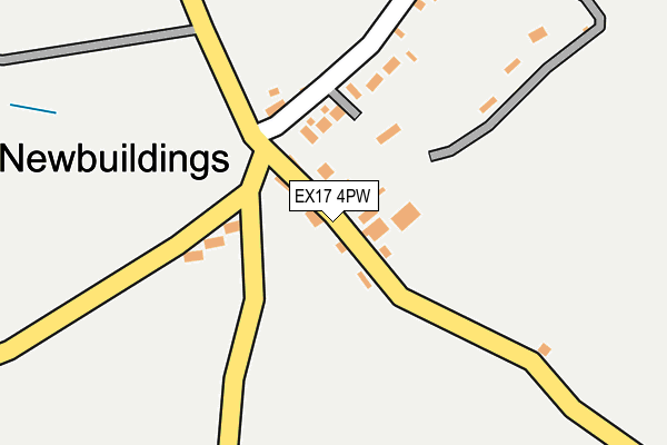 EX17 4PW map - OS OpenMap – Local (Ordnance Survey)