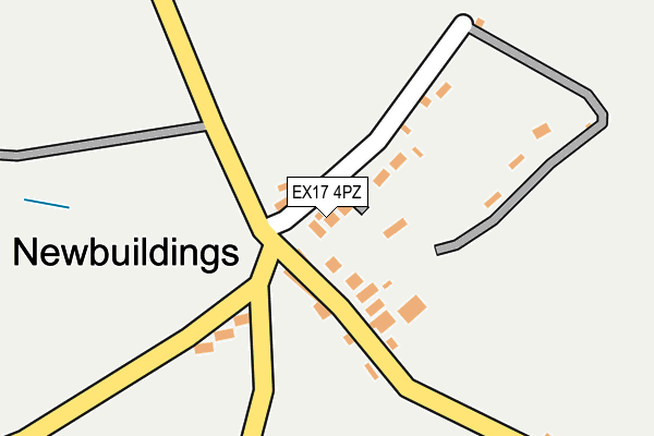 EX17 4PZ map - OS OpenMap – Local (Ordnance Survey)