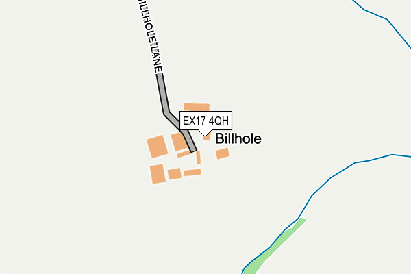 EX17 4QH map - OS OpenMap – Local (Ordnance Survey)