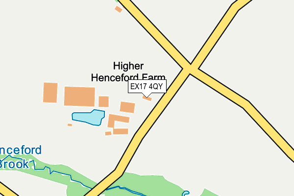 EX17 4QY map - OS OpenMap – Local (Ordnance Survey)