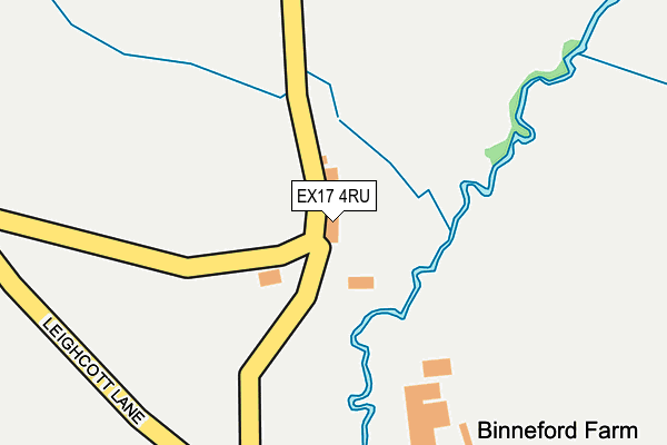 EX17 4RU map - OS OpenMap – Local (Ordnance Survey)