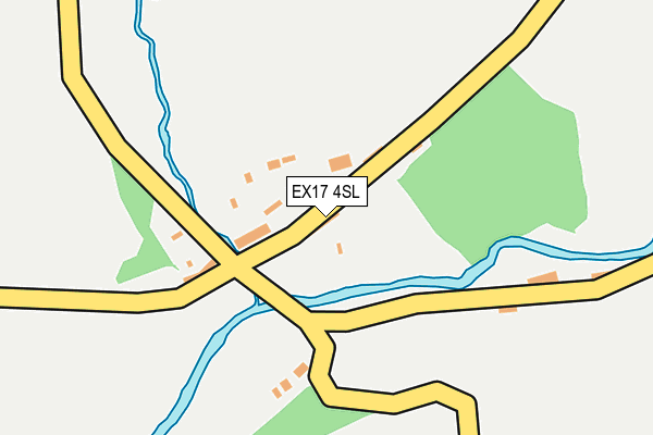 EX17 4SL map - OS OpenMap – Local (Ordnance Survey)