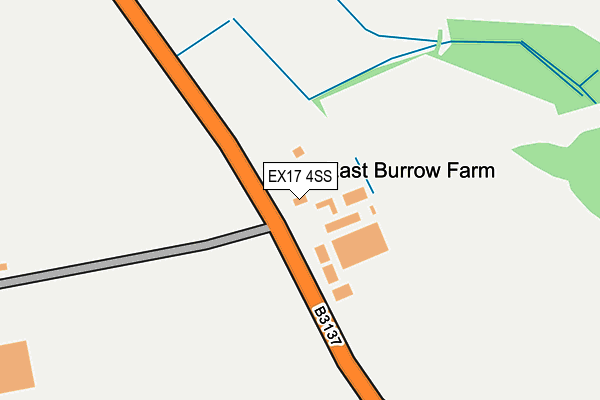 EX17 4SS map - OS OpenMap – Local (Ordnance Survey)